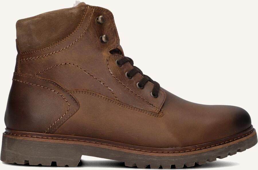 MAZZELTOV Veterboots Heren 780055 Maat: 43 Materiaal: Leer Kleur: Cognac - Foto 4
