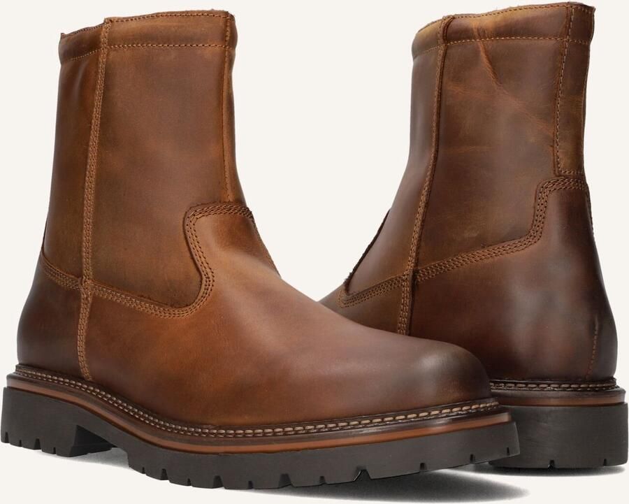 MAZZELTOV Enkelboots Heren 780084 Maat: 47 Materiaal: Leer Kleur: Cognac - Foto 2