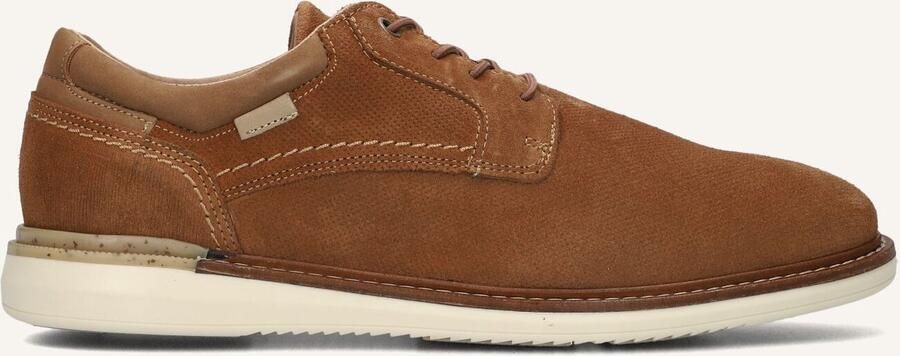 Mazzeltov Heren Lage sneakers Viena Camel Textiel