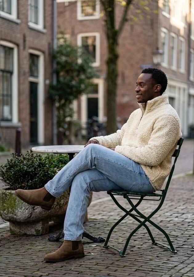 Mazzeltov Hudson M Chelsea boots Enkellaarsjes Heren Taupe - Foto 3