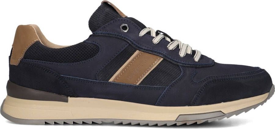 Mazzeltov Zagreb Sneakers Heren Leren Sneaker Blauw