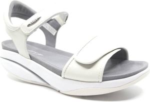 MBT MALIA WHITE 700955 16N Witte dames rol sandalen