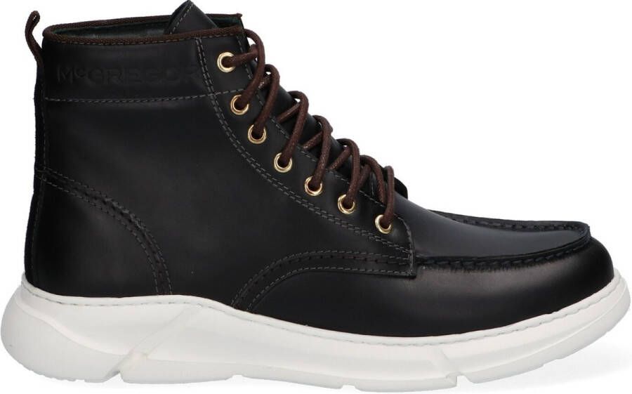 McGregor Heren Boots Zwart Veterboots Leer Veters