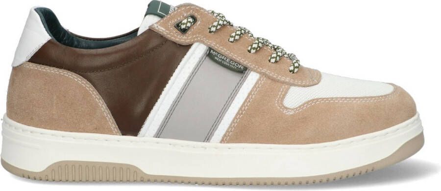 McGregor Heren Sneakers Beige Lage Sneakers Leer Veters