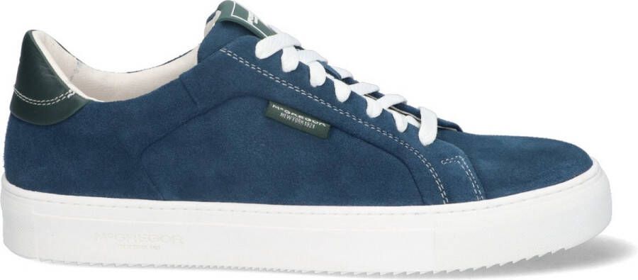 McGregor Heren Sneakers Blauw Lage Sneakers Leer Veters