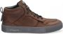McGregor Heren Sneakers Bruin Hoge Sneakers Leer Veters - Thumbnail 2