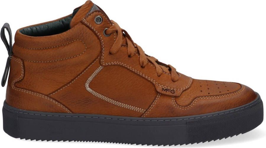 McGregor Heren Sneakers Bruin Hoge Sneakers Leer Veters