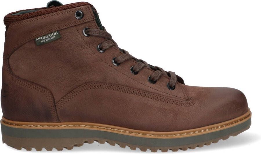 McGregor Heren Sneakers Bruin Veterboots Leer Veters