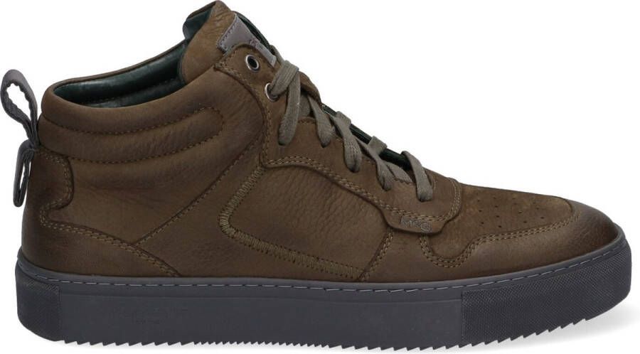 McGregor Heren Sneakers Groen Hoge Sneakers Leer Veter