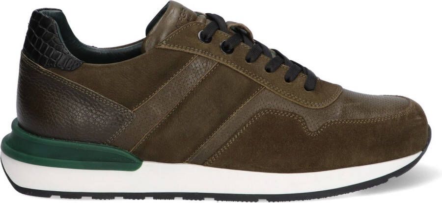 McGregor Heren Sneakers Groen Lage Sneakers Leer Veters