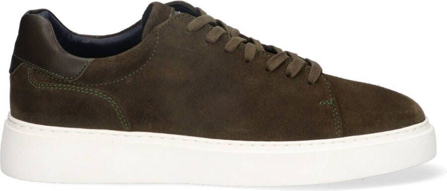 McGregor Heren Sneakers Groen Lage Sneakers Suede Veters