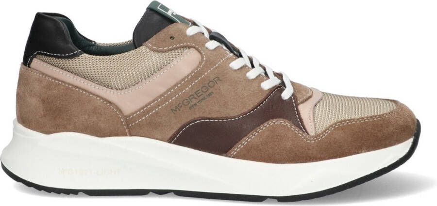 McGregor Heren Sneakers Taupe Lage Sneakers Leer Veters