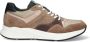 McGregor Heren Sneakers Taupe Lage Sneakers Leer Veters - Thumbnail 1