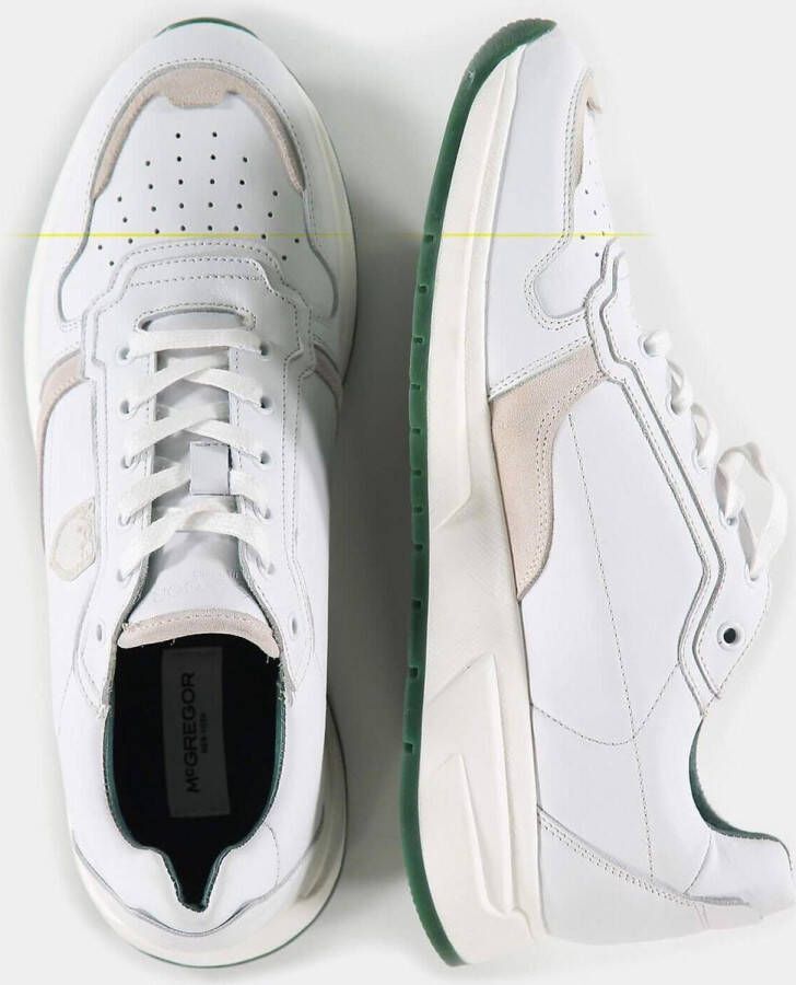 McGregor Heren Sneakers Wit Lage Sneakers Leer Veters