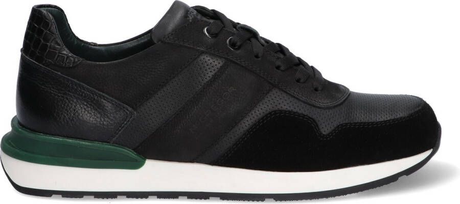 McGregor Heren Sneakers Zwart Lage Sneakers Leer Veters