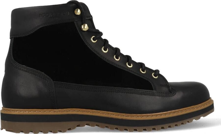 McGregor Heren Boots Zwart Veterboots Leer Veters - Foto 6