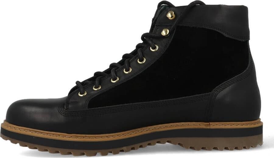 McGregor Heren Boots Zwart Veterboots Leer Veters - Foto 7