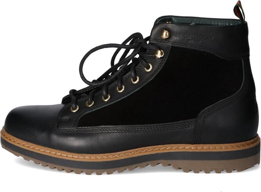 McGregor Heren Boots Zwart Veterboots Leer Veters - Foto 4