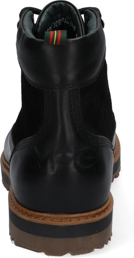 McGregor Heren Boots Zwart Veterboots Leer Veters - Foto 8
