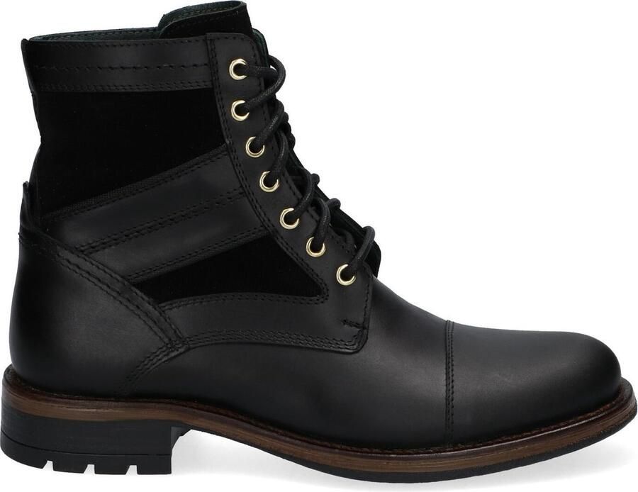 McGregor Heren Boots Zwart Veterboots Leer Veters - Foto 2