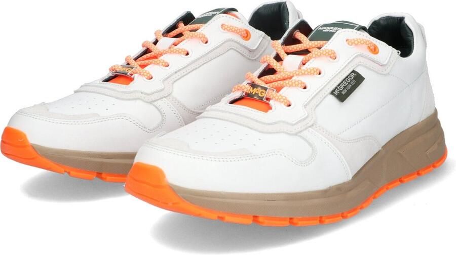McGregor Heren Sneakers Wit Lage Sneakers Leer Veters - Foto 6