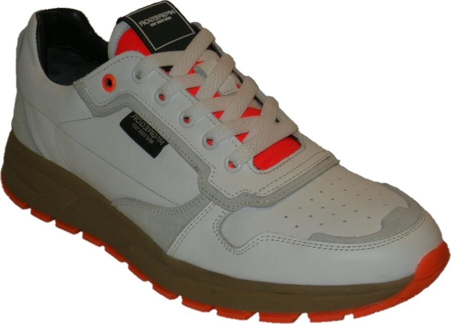 McGregor Heren Sneakers Wit Lage Sneakers Leer Veters - Foto 4