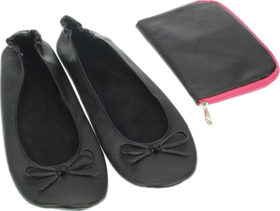 Meander elegant home accesoires Pocket Shoe zwart slofje voor onderweg