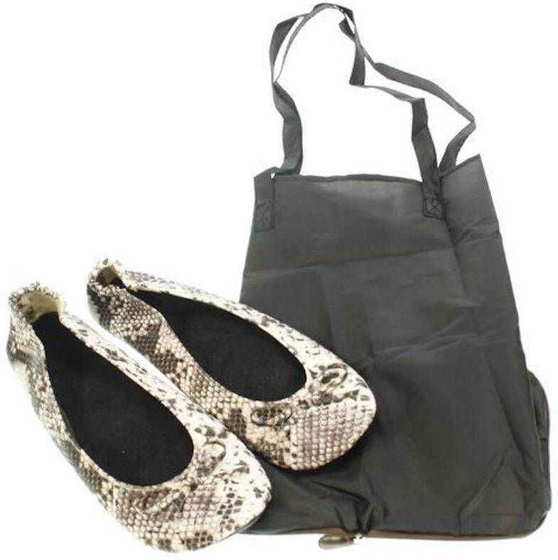 Meander elegant home accesoires Pocket Shoe Pythonprint slofje voor onderweg