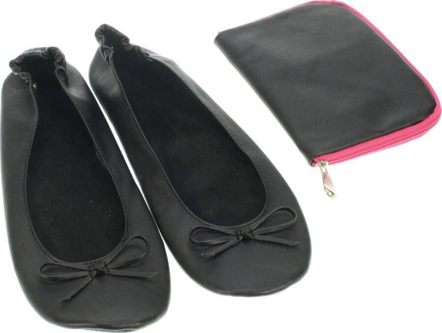 Meander elegant home accesoires Pocket Shoe zwart slofje voor onderweg