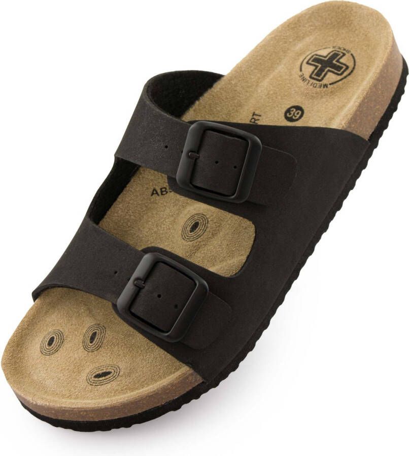 MEDI LINE Mediline emma zwarte slippers 36 comfort & ondersteuning