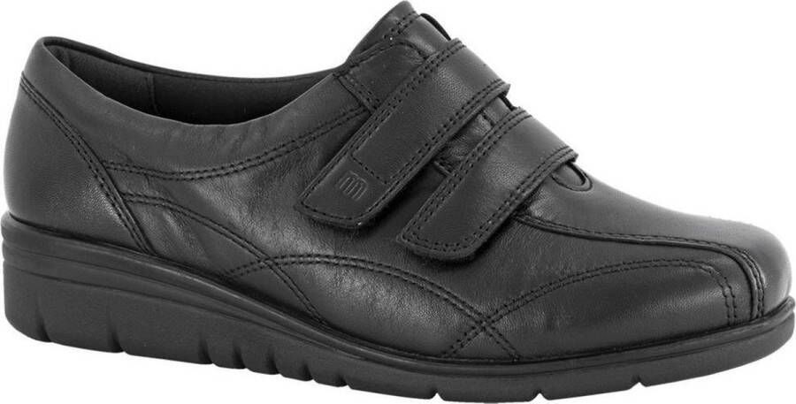 Medicus Zwarte leren comfort sneaker klittenband - Foto 2