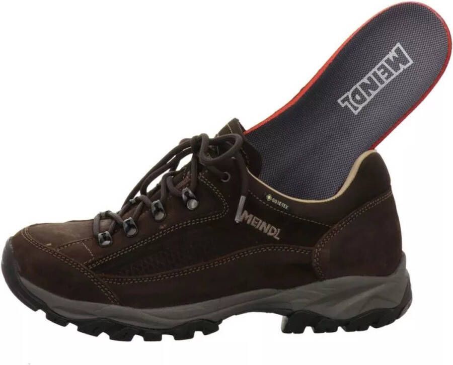 meindl 2966 Atlanta GTX mahagoni bruine wandelschoen laag A Kleur Bruin)