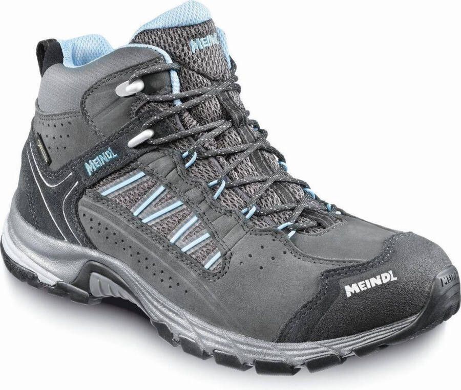 Meindl Journey Mid GTX Comfort Fit Wandelschoenen Dames Donkergrijs Lichtblauw