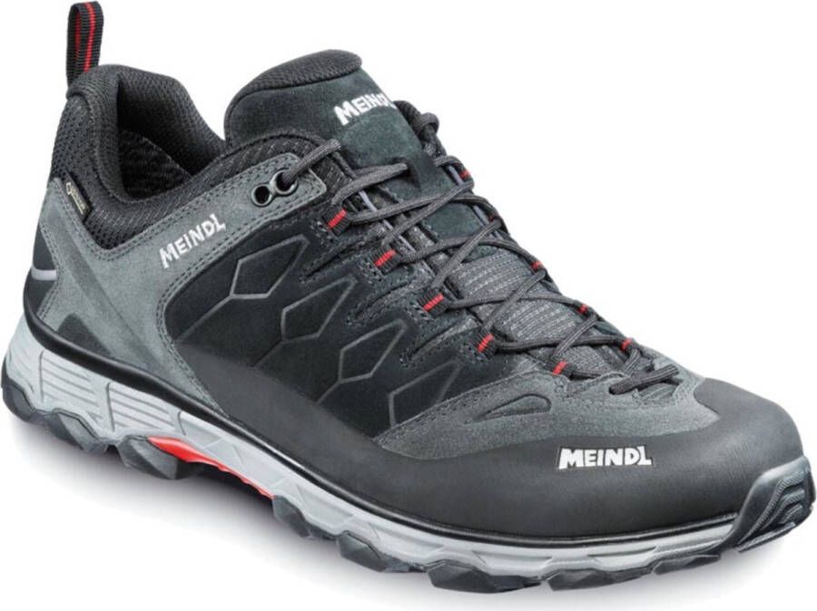 Meindl Lite Trail GTX Heren waterdichte lage wandelschoenen Anthrazit Rot