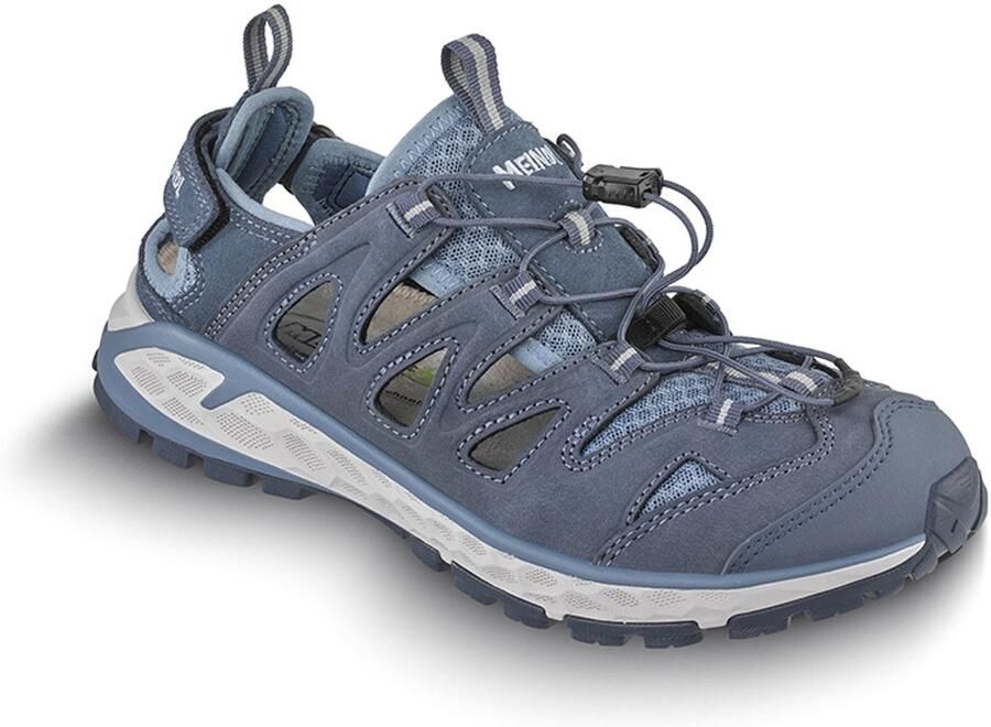 Meindl Brindisi Lady Wandelsandaal Dames leren lage wandelschoenen jeans hellblau