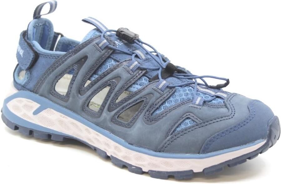 Meindl Brindisi Lady Wandelsandaal Dames leren lage wandelschoenen jeans hellblau