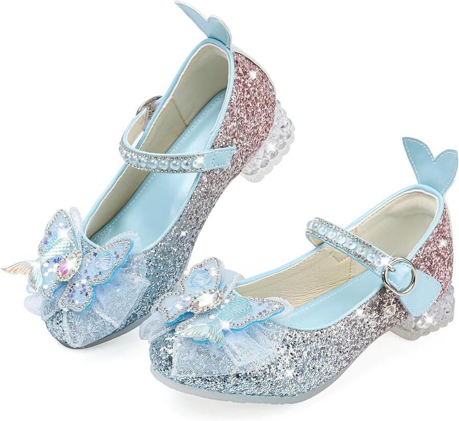 Meisjes Mary Jane Jurk Schoenen Glitter Prinses Schoenen Lage Hakken Peuter Party Bruiloft Verjaardag Prom Cosplay Schoenen Kinderen Ballet Dans Schoenen