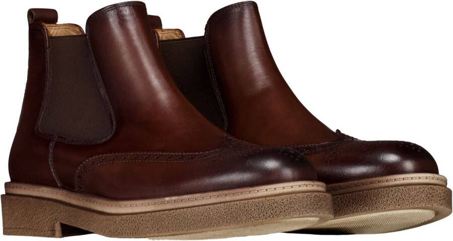 Melik Laarzen Donkerbruin Hercules Chelsea Boots Donkerbruin