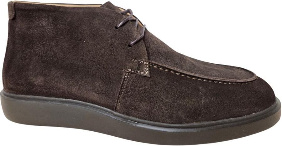 Melik Lantana Bruin Suede Veterschoenen Bruin Suede Heren Bruin