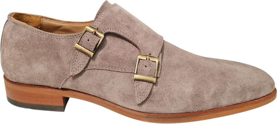 Melik Marvin Taupe Suede Heren Geklede Instappers Taupe