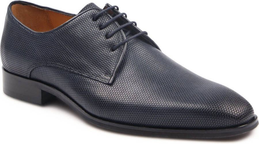 Melik Schoen Derby Wannio Navy Leer 100 Heren