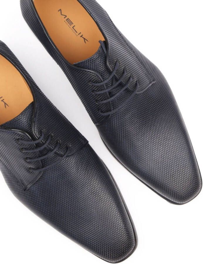 Melik Schoen Derby Wannio Navy Heren Nette schoenen