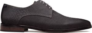 Melik Schoen Gulf Grijs Schoen cm Suede Leer Heren Veterschoenen