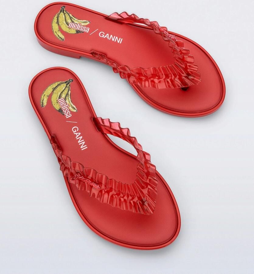 Melissa Flip Flop Slim AD Rode Dames Slippers Hak