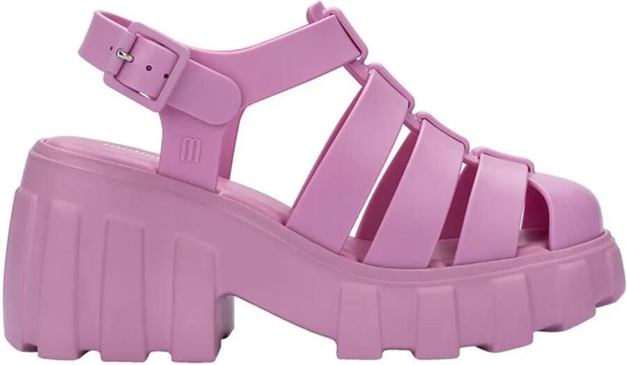 Melissa Band Platform Hak Sandalen Ronde Neus Pink Dames