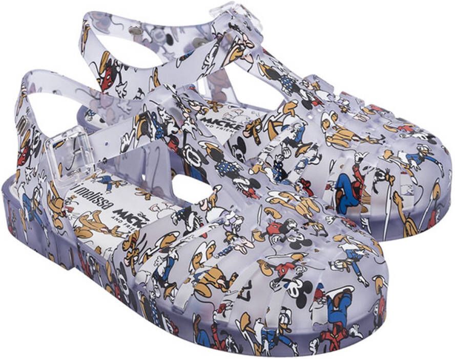 Melissa Mini Possession Print + Mickey And Friends Sandalen Transparant