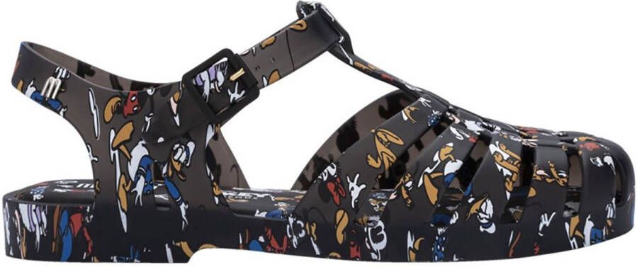Melissa Possession Print + Mickey And Friends Sandalen Zwart Vrouw