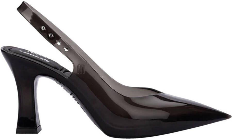 Melissa Slingback + Larroude Hakken Zwart Vrouw