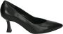 Melluso Zwarte leren pumps - Thumbnail 1