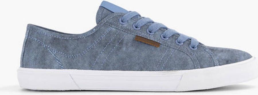 Memphis One Blauwe canvas sneaker